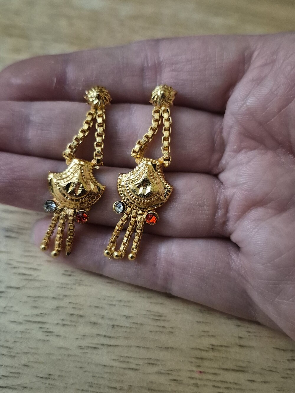 Traditional Indian Gold Toned Jhala Latkan Tassel Drop Earrings